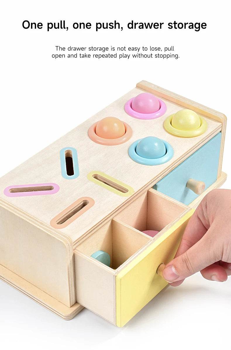 Montessori Wooden Multifunction Toys Color Spinning Coin Box Children Puzzle Sensory Early Education Game Toys Gift - ToylandEU