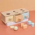 Montessori Wooden Multifunction Toys Color Spinning Coin Box Children Puzzle Sensory Early Education Game Toys Gift - ToylandEU