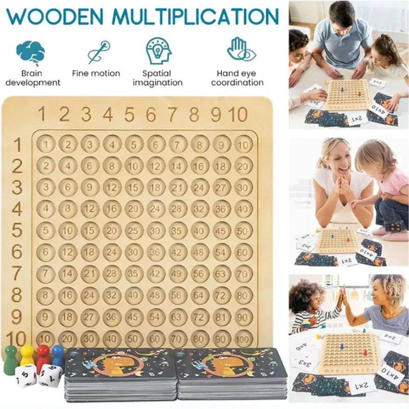 Montessori Wooden Multiplication Game: Fun Math Learning for Kids - ToylandEU