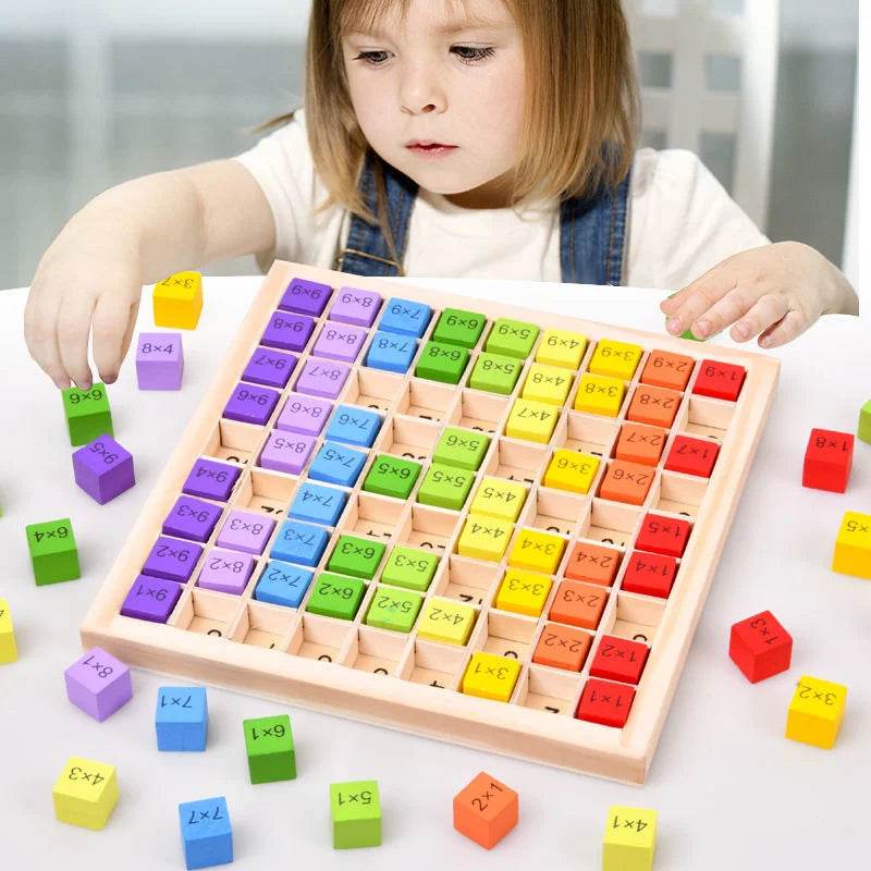 Montessori Educational Wooden Toys for Children Baby Toys 99 Multiplication Table Preschool Math Arithmetic Teaching Aids Gift - ToylandEU