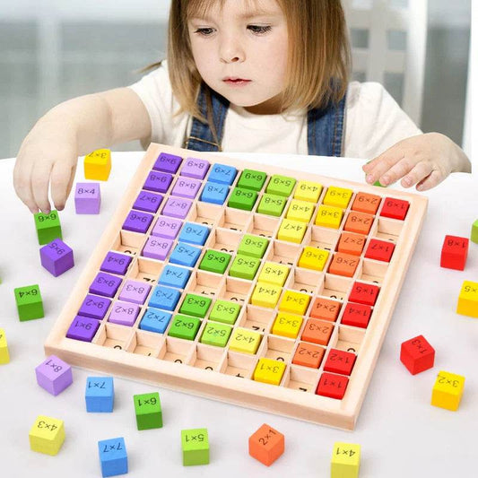 Montessori Educational Wooden Toys for Children Baby Toys 99 Multiplication Table Preschool Math Arithmetic Teaching Aids Gift - ToylandEU