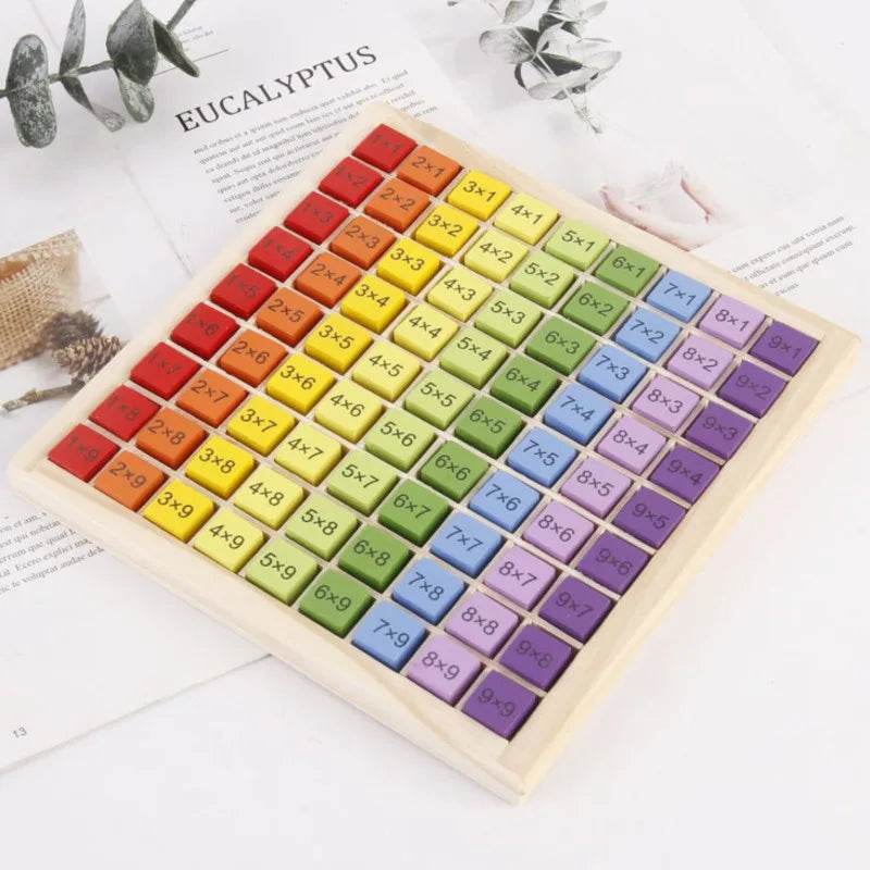 Montessori Educational Wooden Toys for Children Baby Toys 99 Multiplication Table Preschool Math Arithmetic Teaching Aids Gift - ToylandEU