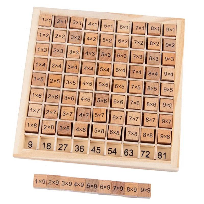 Montessori Educational Wooden Toys for Children Baby Toys 99 Multiplication Table Preschool Math Arithmetic Teaching Aids Gift - ToylandEU