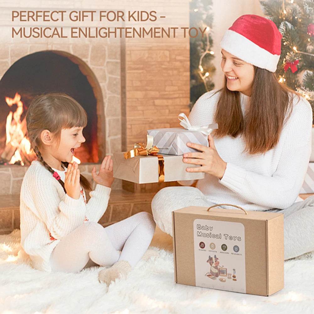 Children Montessori Instruments Toys Wooden Parent Child Interaction Puzzle Early Education Sound Cognition Music Festival Gifts - ToylandEU