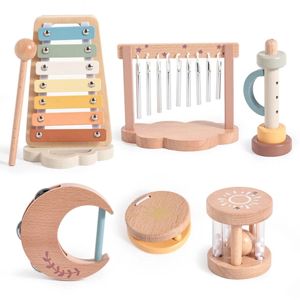 Children Montessori Instruments Toys Wooden Parent Child Interaction Puzzle Early Education Sound Cognition Music Festival Gifts - ToylandEU