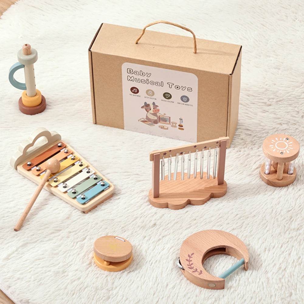 Children Montessori Instruments Toys Wooden Parent Child Interaction Puzzle Early Education Sound Cognition Music Festival Gifts - ToylandEU
