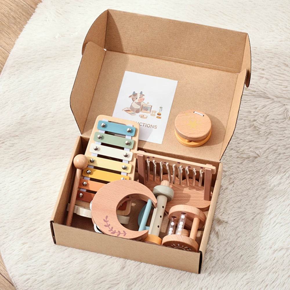 Children Montessori Instruments Toys Wooden Parent Child Interaction Puzzle Early Education Sound Cognition Music Festival Gifts - ToylandEU