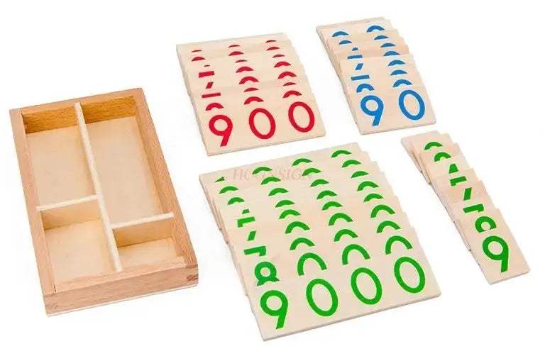 Montessori Wooden Number Cards 1 Through 9000 For Early Learning - ToylandEU