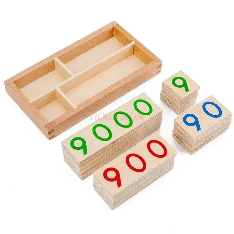 Montessori Wooden Number Cards 1 Through 9000 For Early Learning - ToylandEU