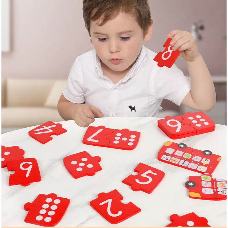 Engaging Wooden Montessori Number Puzzle for Early Learning Fun - ToylandEU