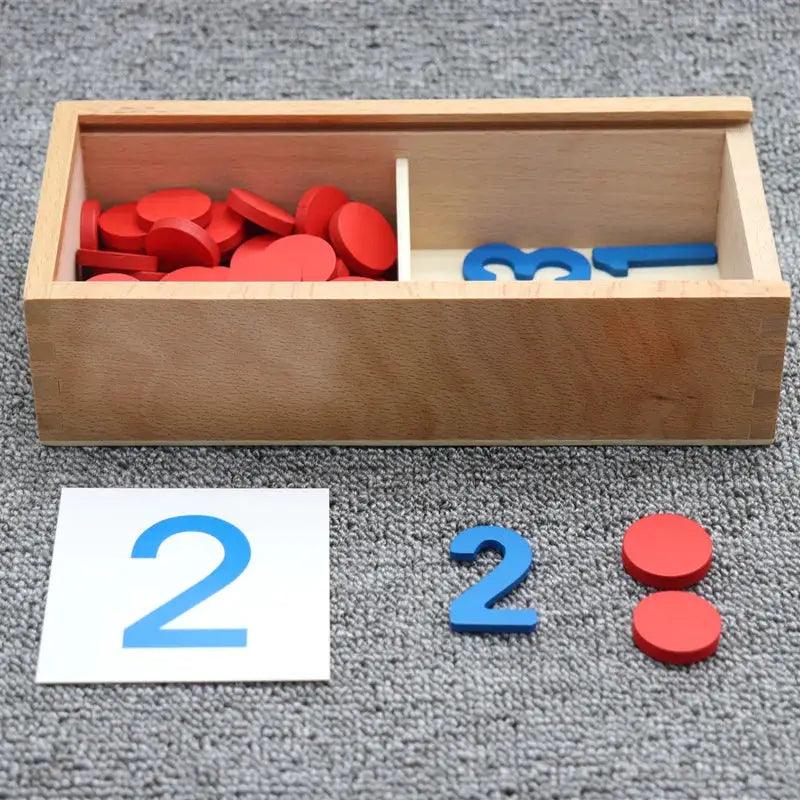  Montessori Wooden Numbers Educational Cards Safe Wood -  ToylandEU™
