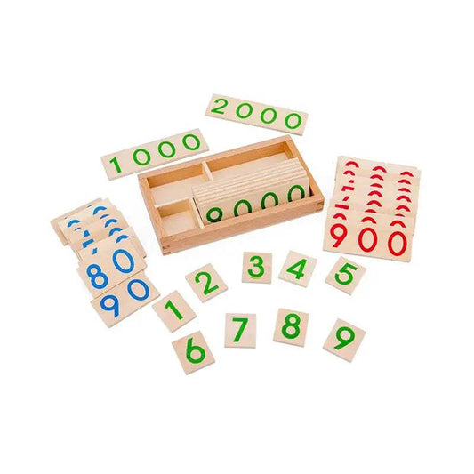  Montessori Wooden Numbers Educational Cards Safe Wood -  ToylandEU™