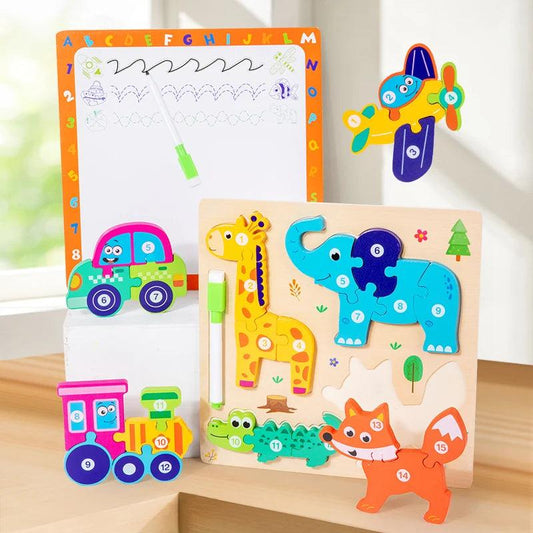  Montessori Wooden Puzzle | 3D Animals | Toylandeu™ 