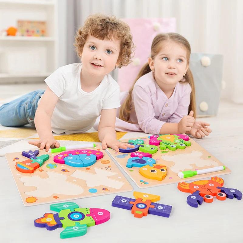  Montessori Wooden Puzzle | 3D Animals | Toylandeu™ 