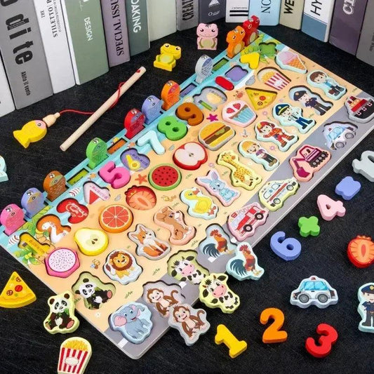  Montessori Wooden Puzzle Board Counting Durable -  ToylandEU™