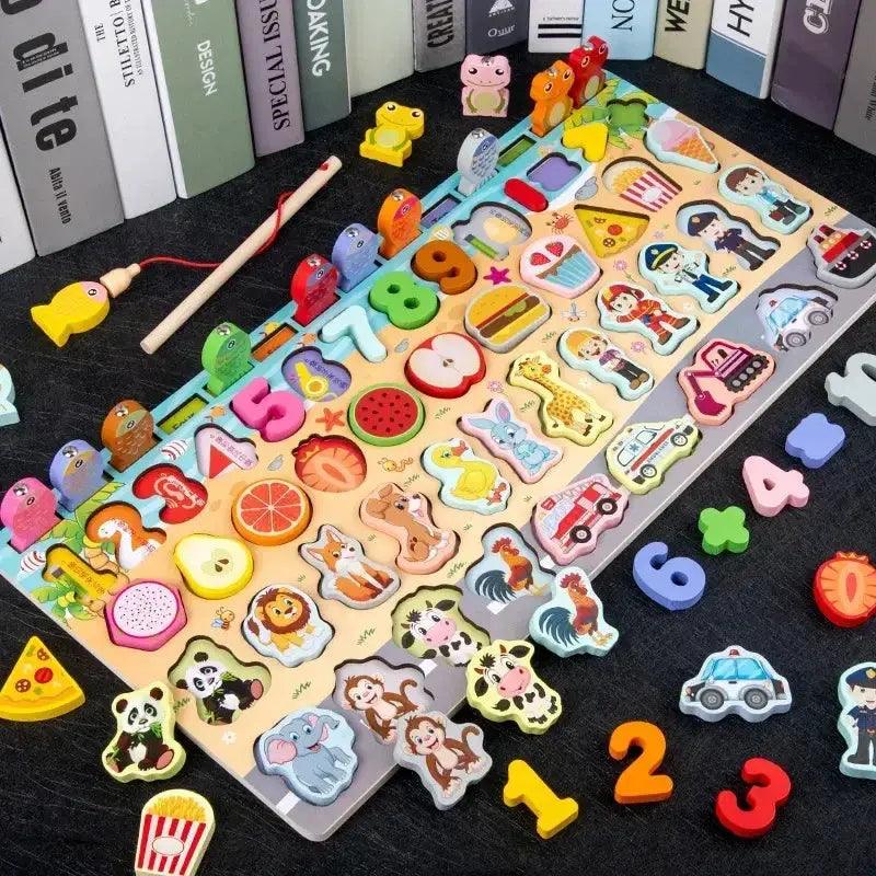  Montessori Wooden Puzzle Board Counting Durable -  ToylandEU™