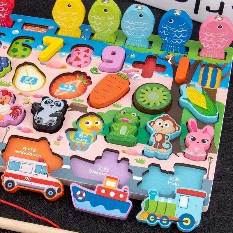 Montessori Wooden Puzzle Board For Educational Counting - ToylandEU