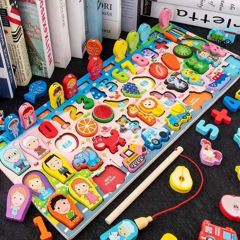 Montessori Wooden Puzzle Board For Educational Counting - ToylandEU