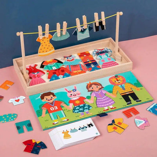  Montessori Wooden Puzzle For Kids Sorting CE Certified -  ToylandEU™
