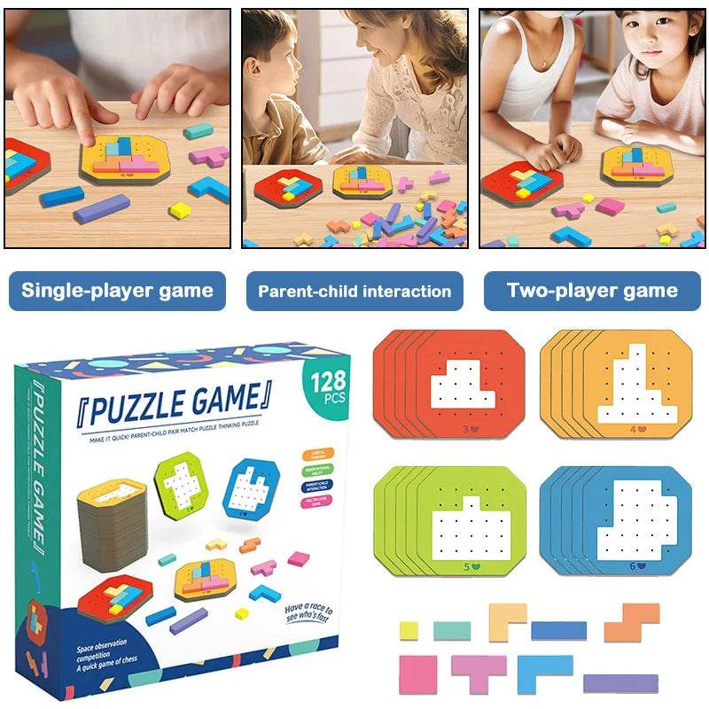 Montessori Children's Wooden Puzzle Toy 26 English Alphabet Number Animal Shapes Educational Toys for Boys and Girls Gift - ToylandEU