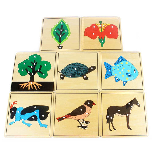 Engaging Montessori Wooden Puzzle: Discover Plants & Animals for Kids - ToylandEU