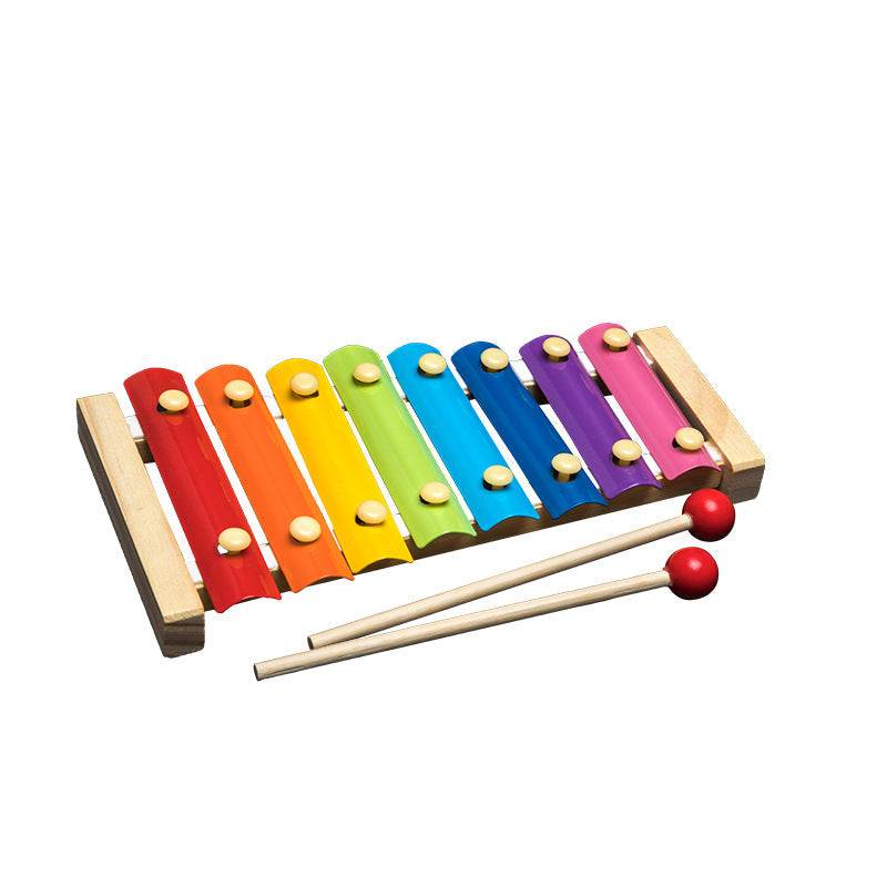 Interactive Montessori Wooden Rainbow Rattles: Fun & Educational Toy for Kids - ToylandEU