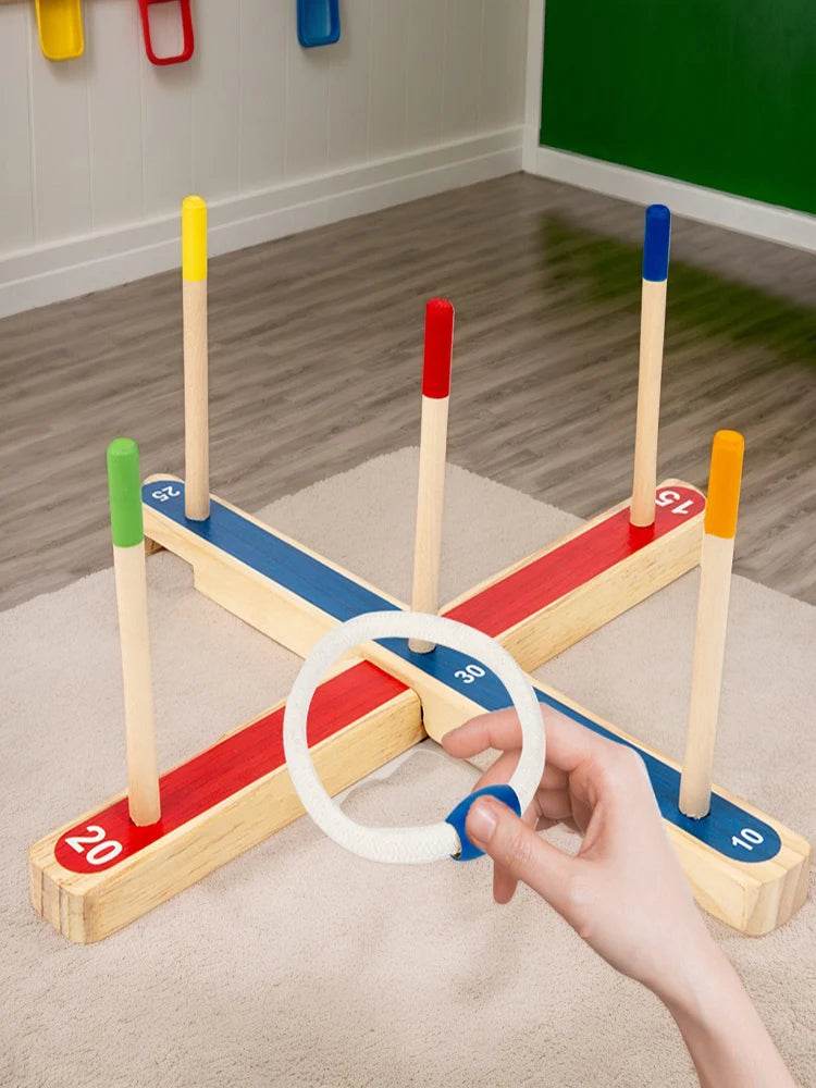 2025 New Montessori Educational Puzzle Games Ring Matching Color Ring Toss Party Toys for Kids Boys Girls - ToylandEU