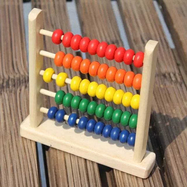 Монтесори дървено влакче в увеселителен парк Abacus: Забавна играчка за учене на математика за малки деца - ToylandEU