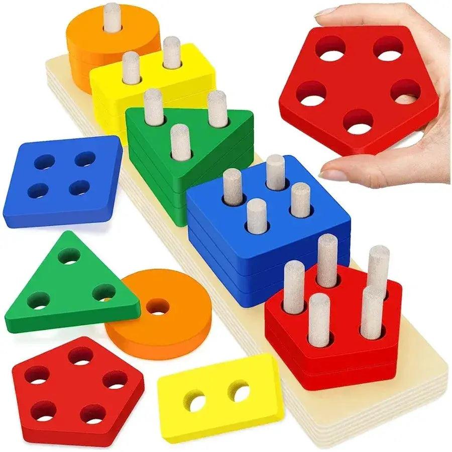  Montessori Wooden Sorting Toy Fine Motor CE Certified -  ToylandEU™