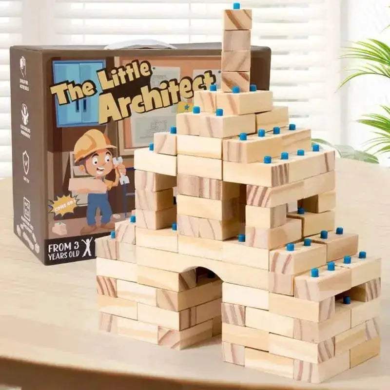  Montessori Wooden Stacking Blocks Educational Toy For Toddlers 14 Months Plus Safe Durable -  ToylandEU™