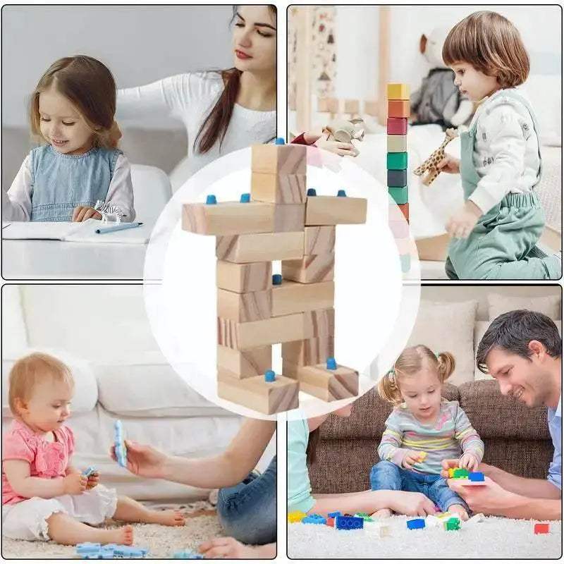  Montessori Wooden Stacking Blocks Educational Toy For Toddlers 14 Months Plus Safe Durable -  ToylandEU™