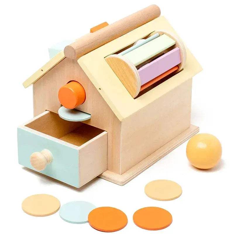 Montessori Wooden Toy 5 In 1 Object Permanence Box - ToylandEU