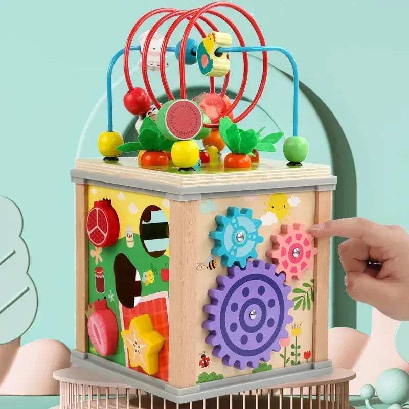  Montessori Wooden Toys Beaded Treasure Box Set Learning -  ToylandEU™