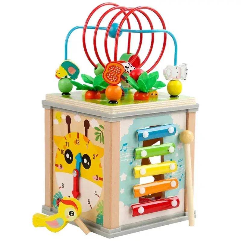  Montessori Wooden Toys Beaded Treasure Box Set Learning -  ToylandEU™