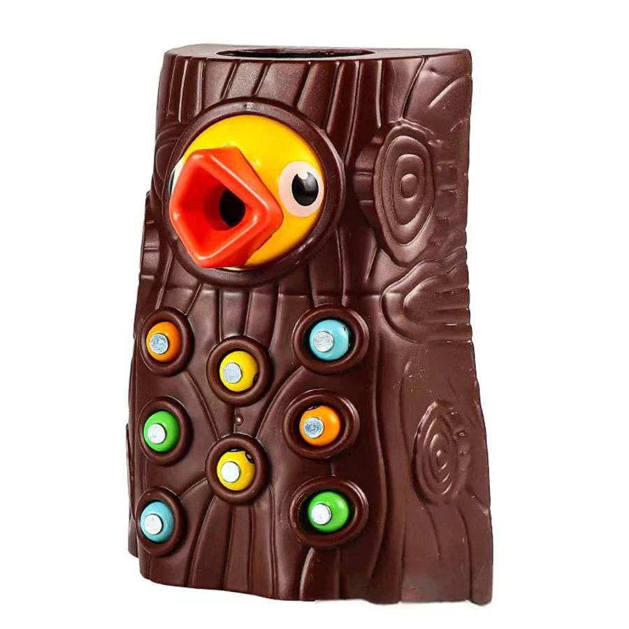 Montessori Educational Toys for Children Woodpecker Catch Worms Magnetic Toddler Kids Busy Board - ToylandEU