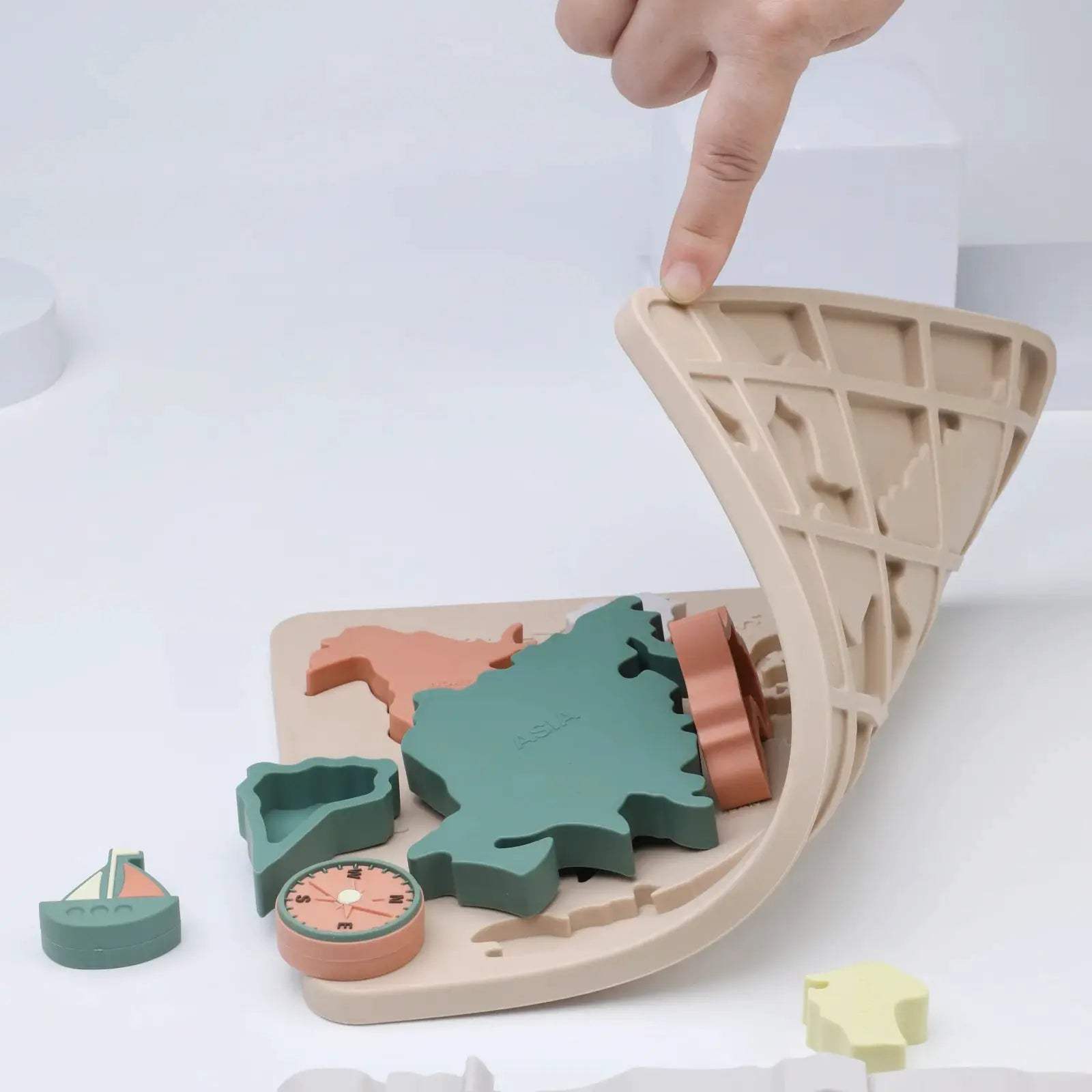 Montessori World Map Educational Puzzle Toy For Kids - ToylandEU