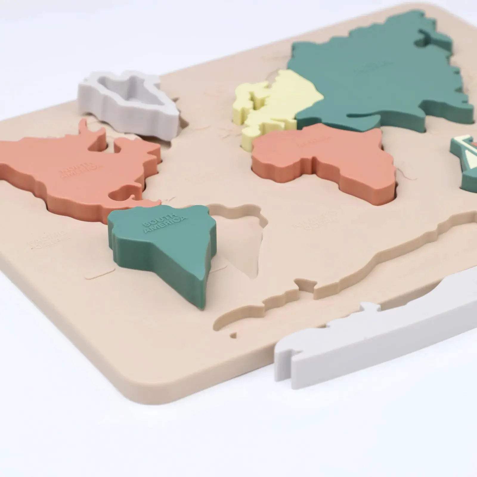Montessori World Map Educational Puzzle Toy For Kids - ToylandEU