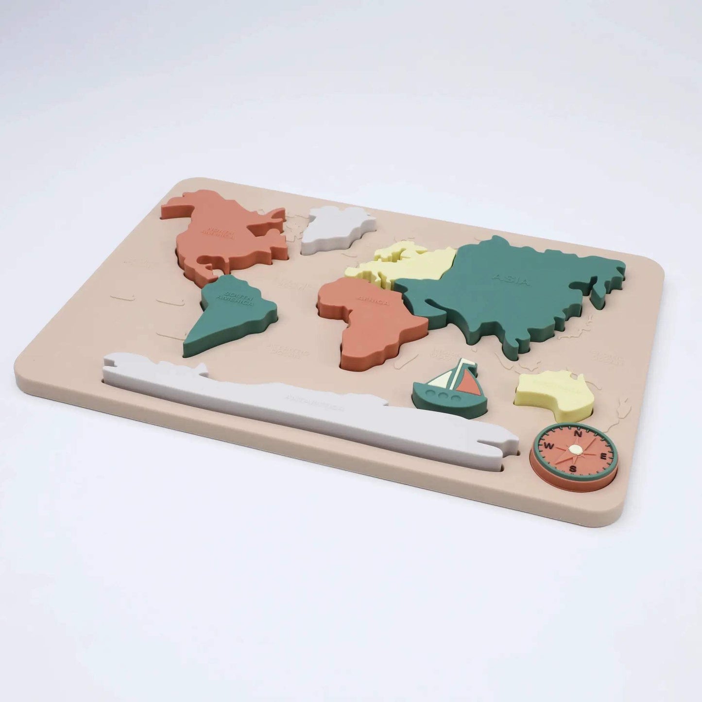Montessori World Map Educational Puzzle Toy For Kids - ToylandEU