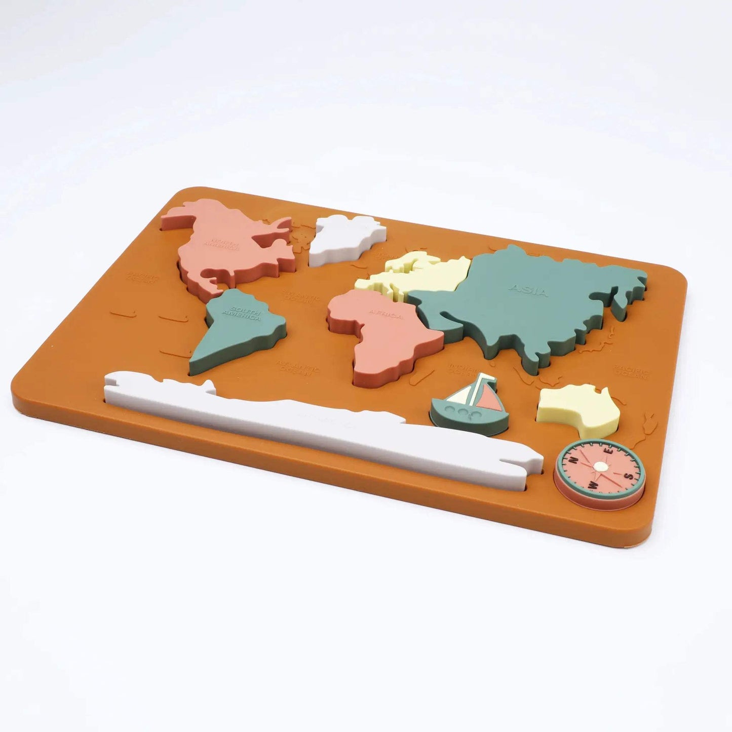 Montessori World Map Educational Puzzle Toy For Kids - ToylandEU