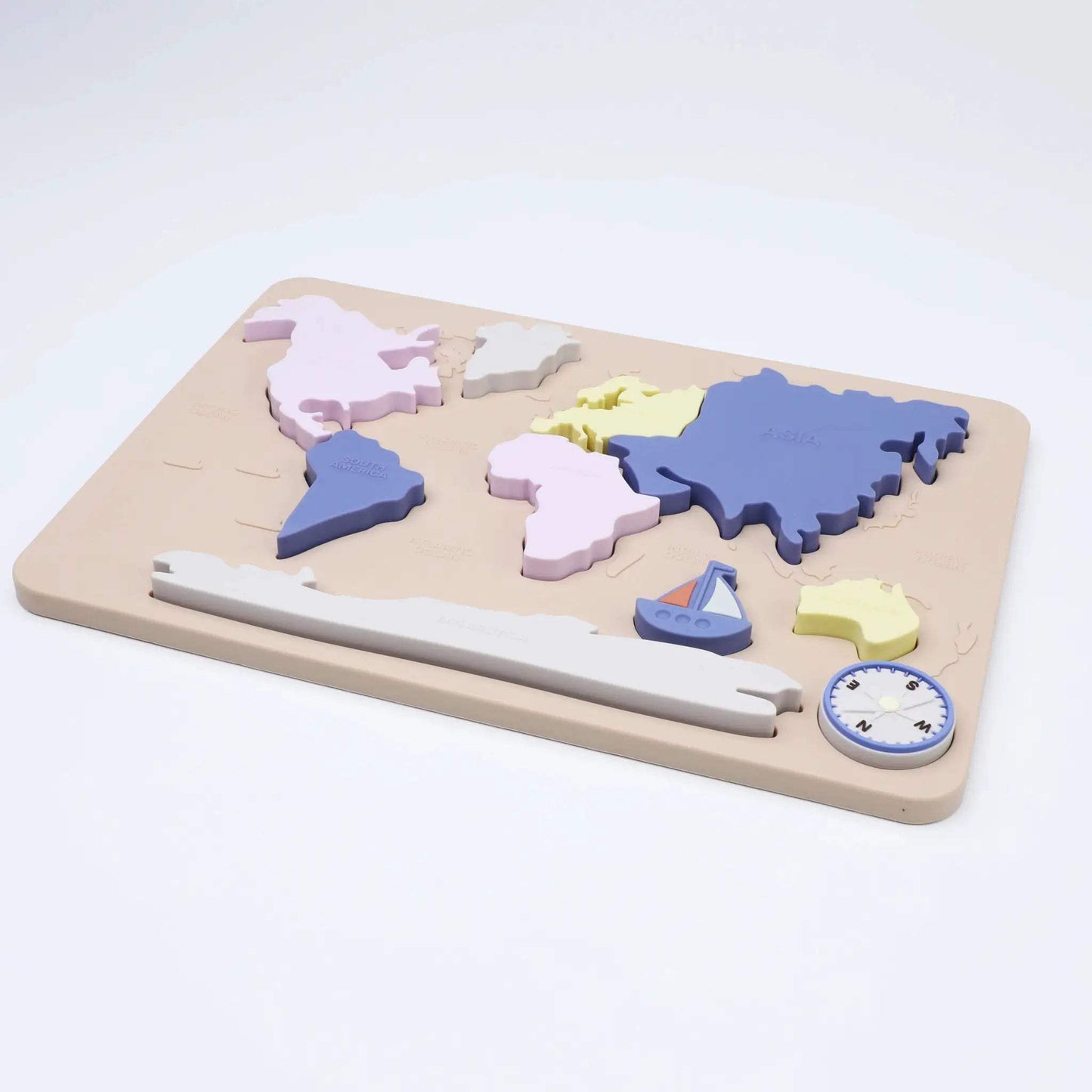 Montessori World Map Educational Puzzle Toy For Kids - ToylandEU