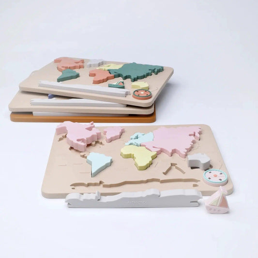  Montessori World Map Educational Puzzle Toy Non Toxic -  ToylandEU™
