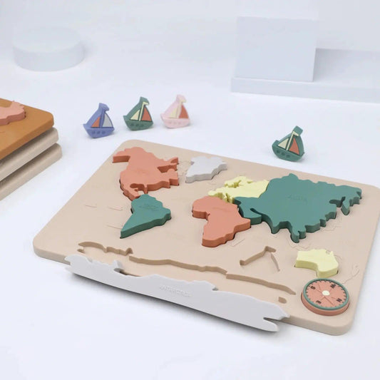  Montessori World Map Educational Puzzle Toy Non Toxic -  ToylandEU™