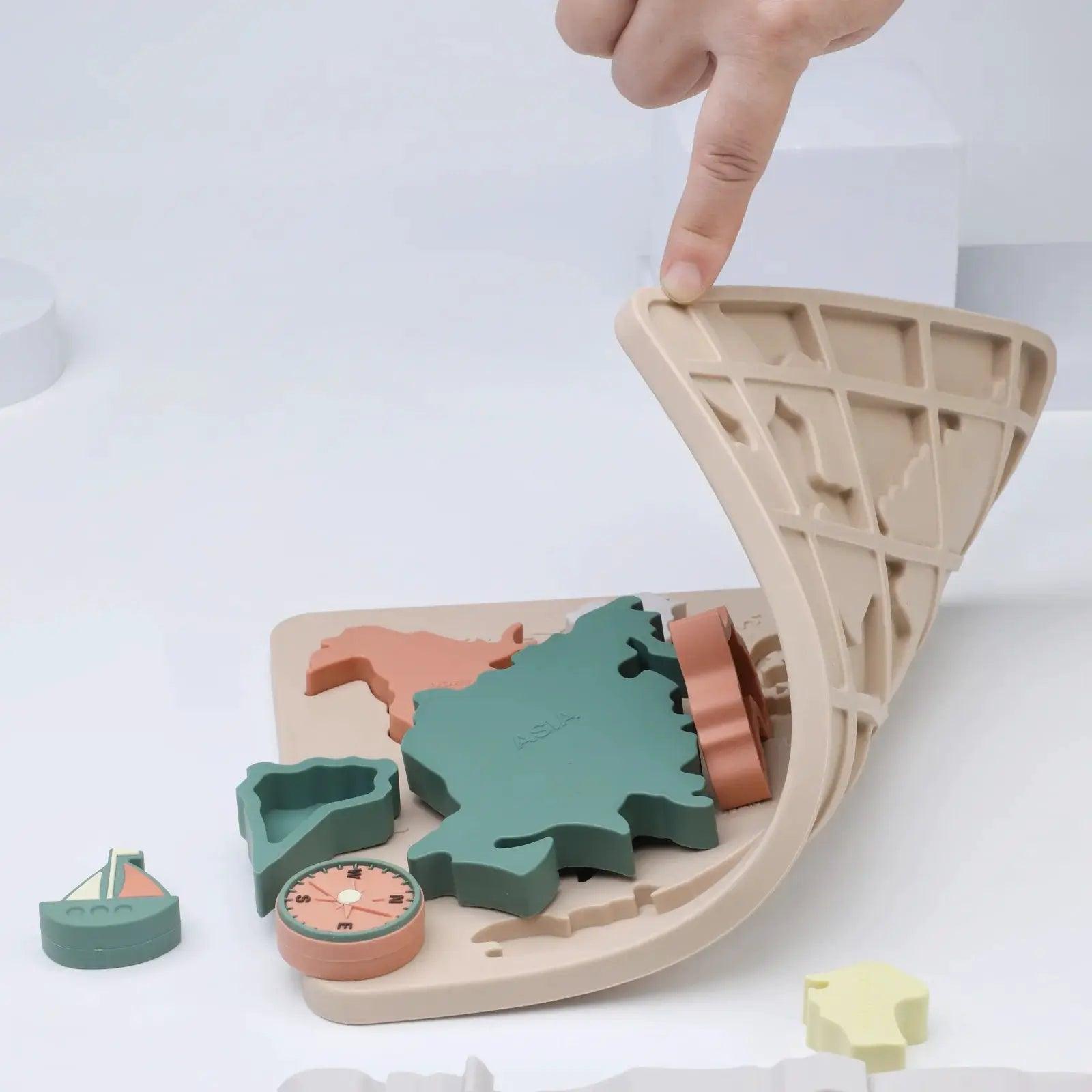  Montessori World Map Educational Puzzle Toy Non Toxic -  ToylandEU™
