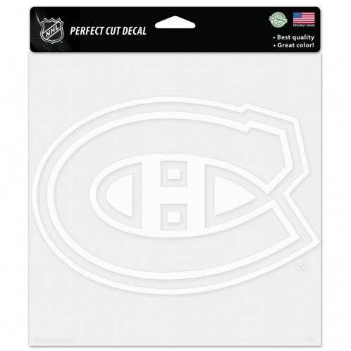 Montreal Canadiens 8x8 Perfect Cut White Vinyl Decal - ToylandEU