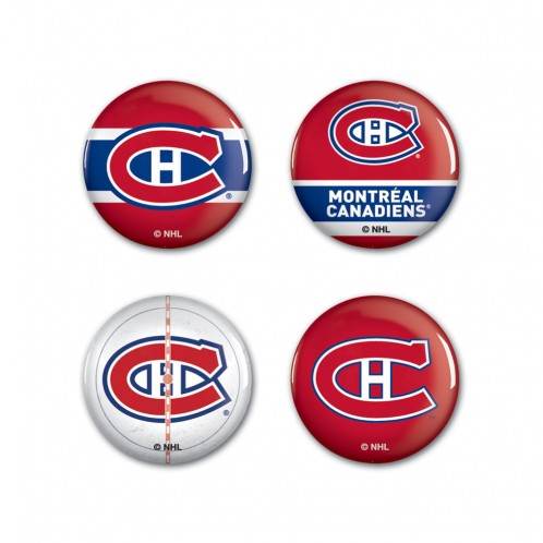 Montreal Canadiens Button Set Four Pack Special Order - ToylandEU