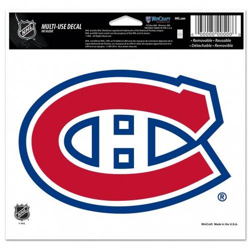 Montreal Canadiens Decal 5x6 Multi Use Color Outdoor Vinyl - ToylandEU