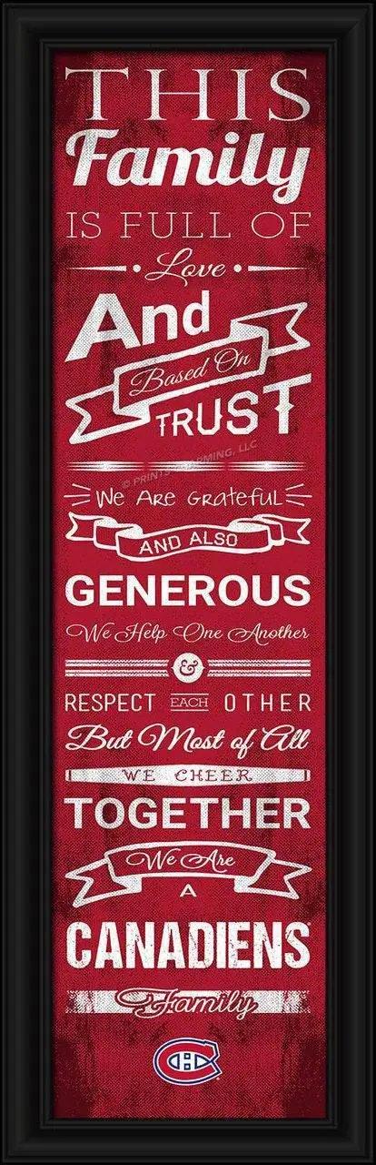  Montreal Canadiens Family Cheer Print 8x24 Inches Poster -  ToylandEU™