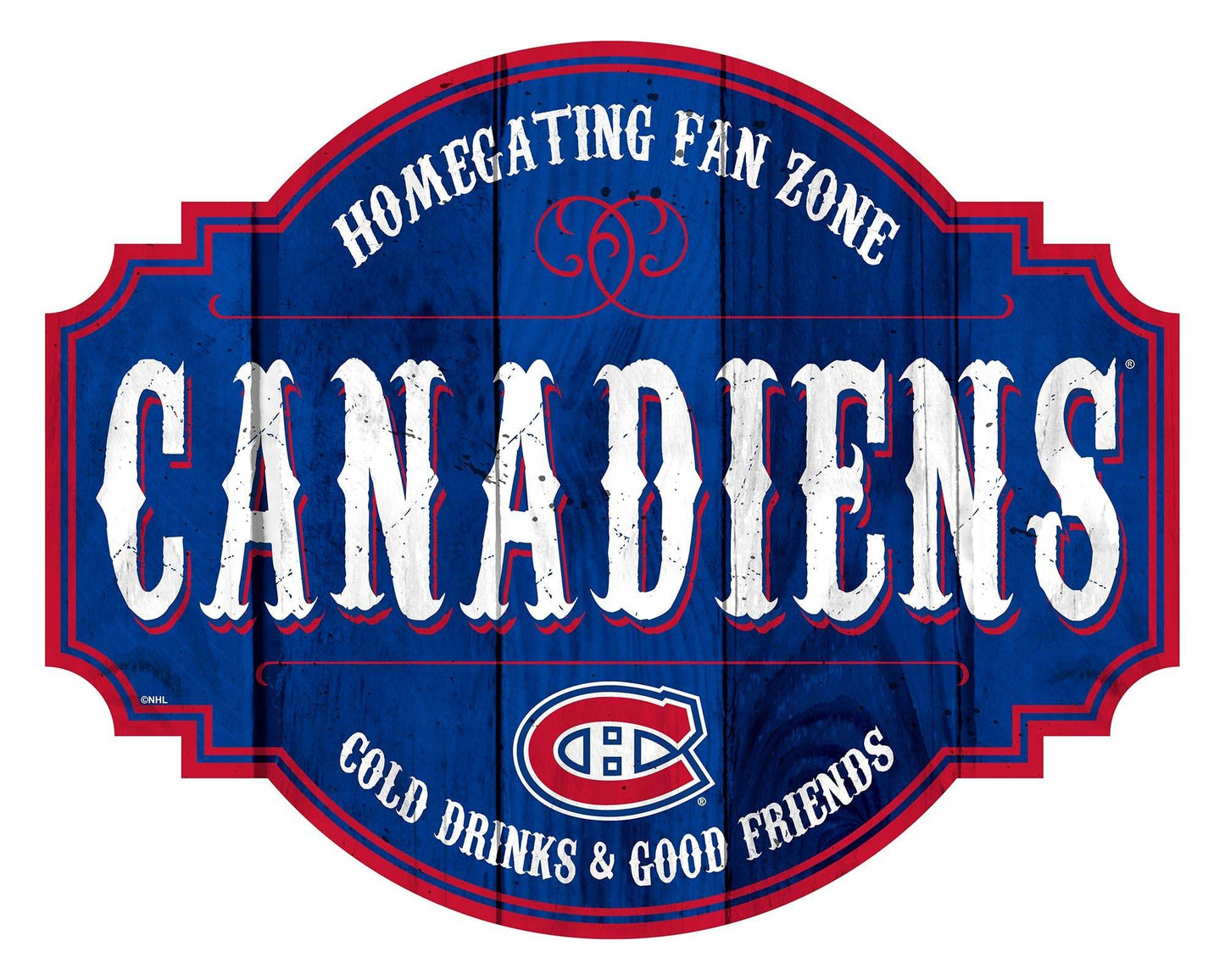 Montreal Canadiens Wood Sign 12 Inch Homegating Tavern - ToylandEU