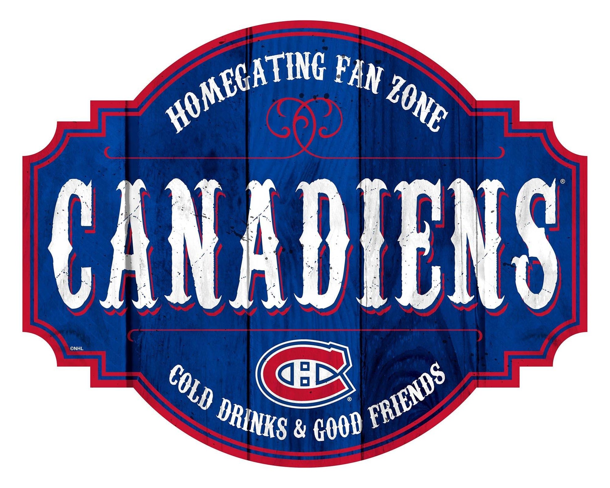 Montreal Canadiens Wood Sign 12 Inch Homegating Tavern - ToylandEU