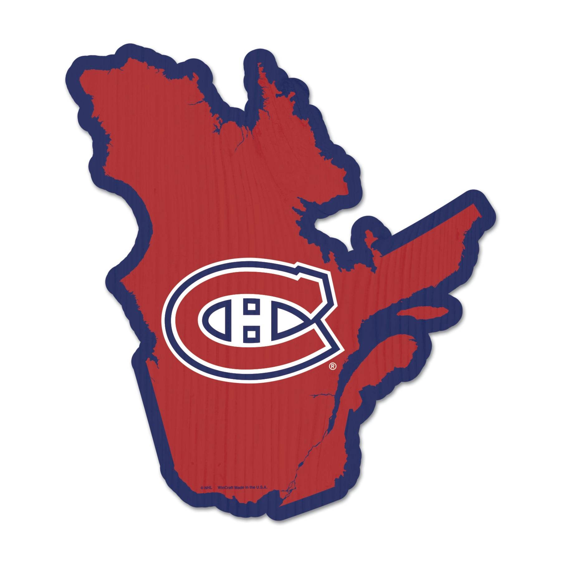Montreal Canadiens Wood State Shape Sign Wall Decor - ToylandEU
